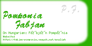 pomponia fabjan business card
